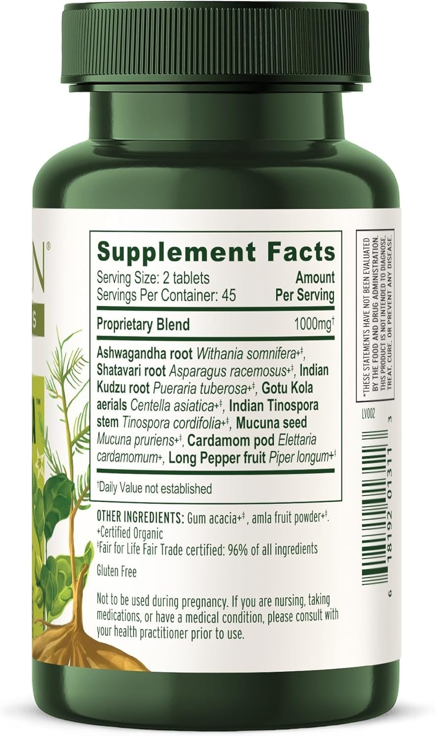 90 Tablets of Organic Healthy Vata – Natural Support for Sleep, Skin, & Clarity