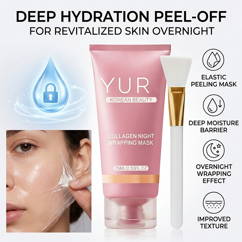 Yuri Korean Beauty Collagen Night Wrapping Mask Skincare Facial Hydrating 75ml