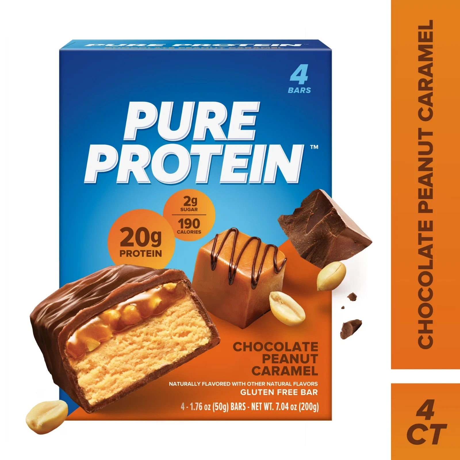 Pure Protein Pure Protein Bars, High Protein, Chocolate Peanut Caramel, 12 Count