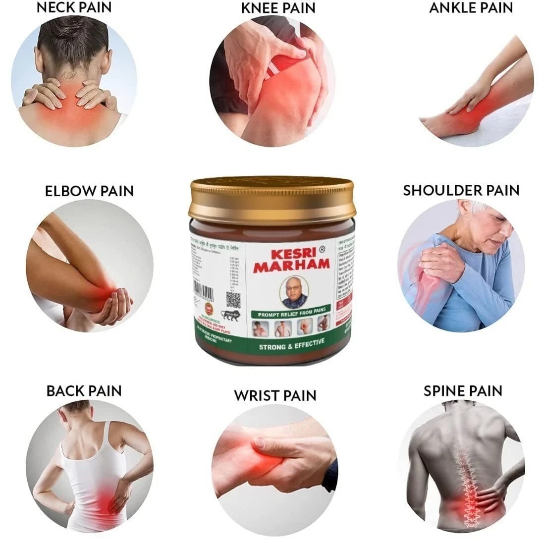 Kesri Marham Ayurvedic Pain Relief Rub Massage Balm for Headache 40 grams