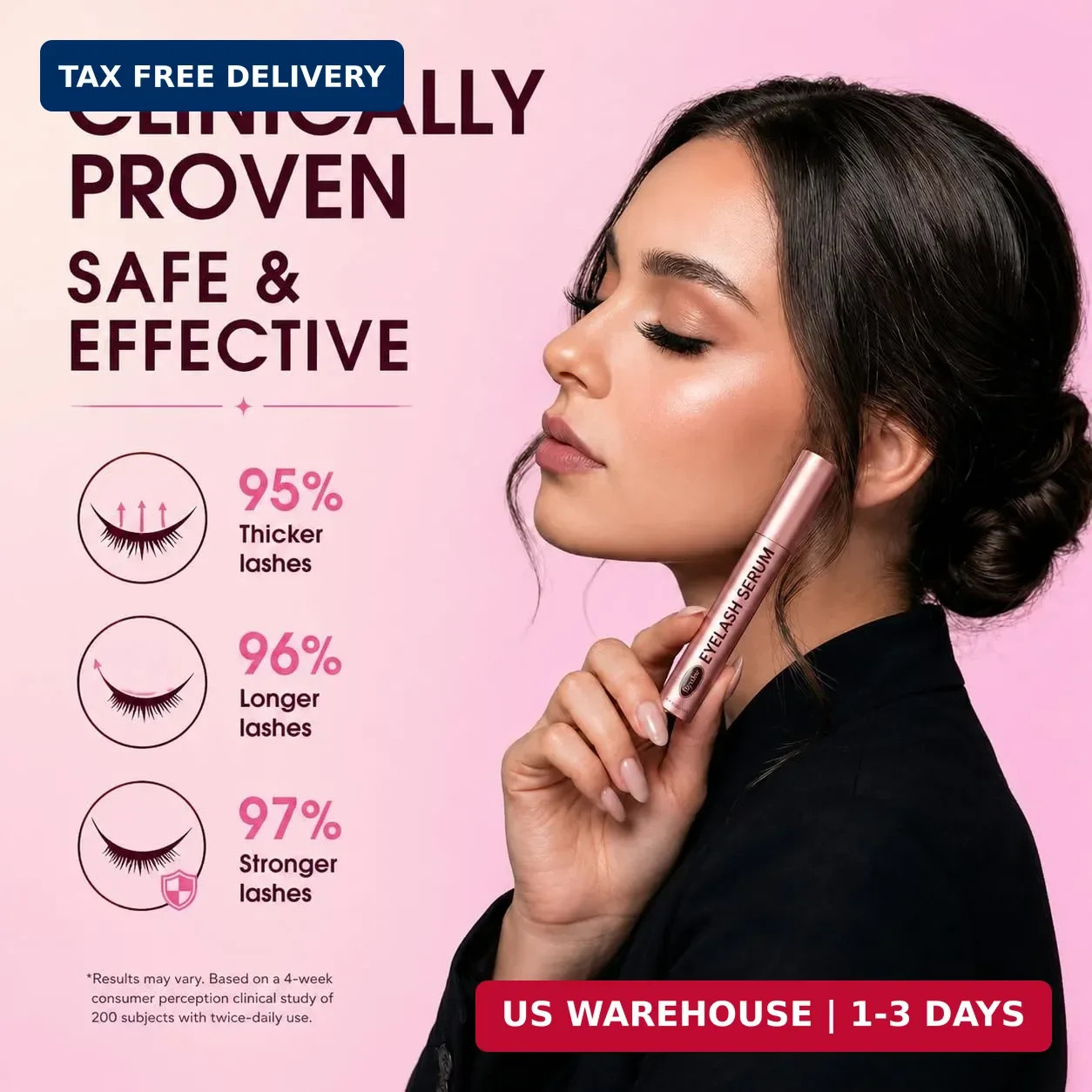 Lash Serum for Eyelash Growth: Premium Eyelash Growth Serum with Advanced Formul