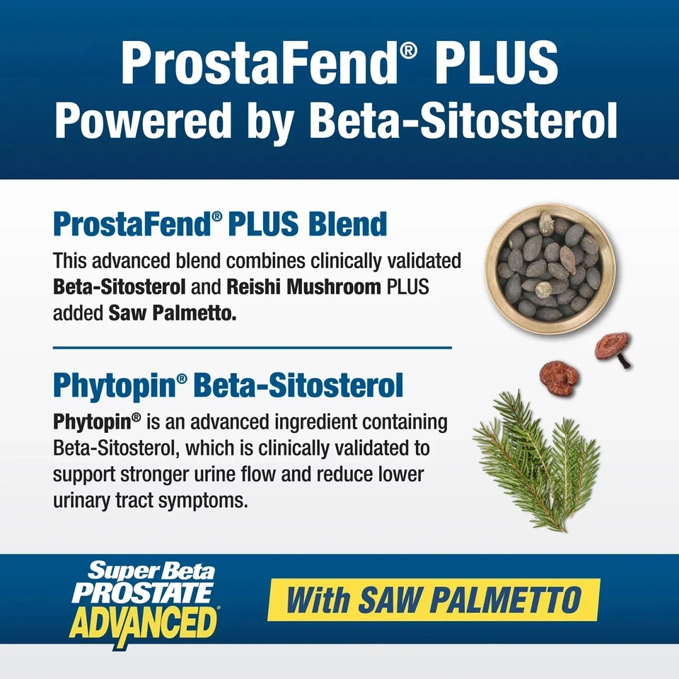 Super Beta Prostate Advanced with Saw Palmetto 120 Capsules_Free Shipping