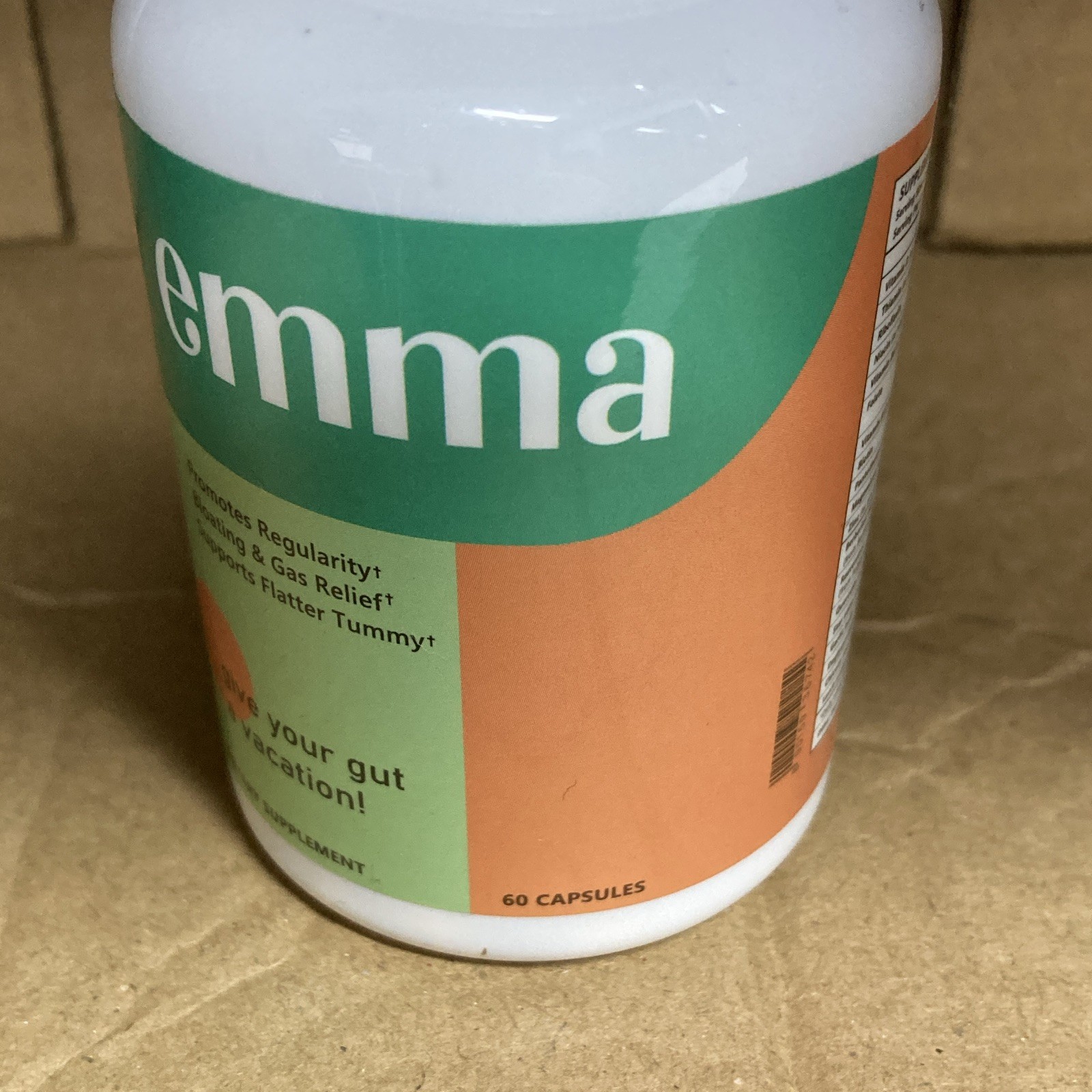 Emma Gas Relief Dietary Supplement Capsules, 60 Count (Adult Unisex)