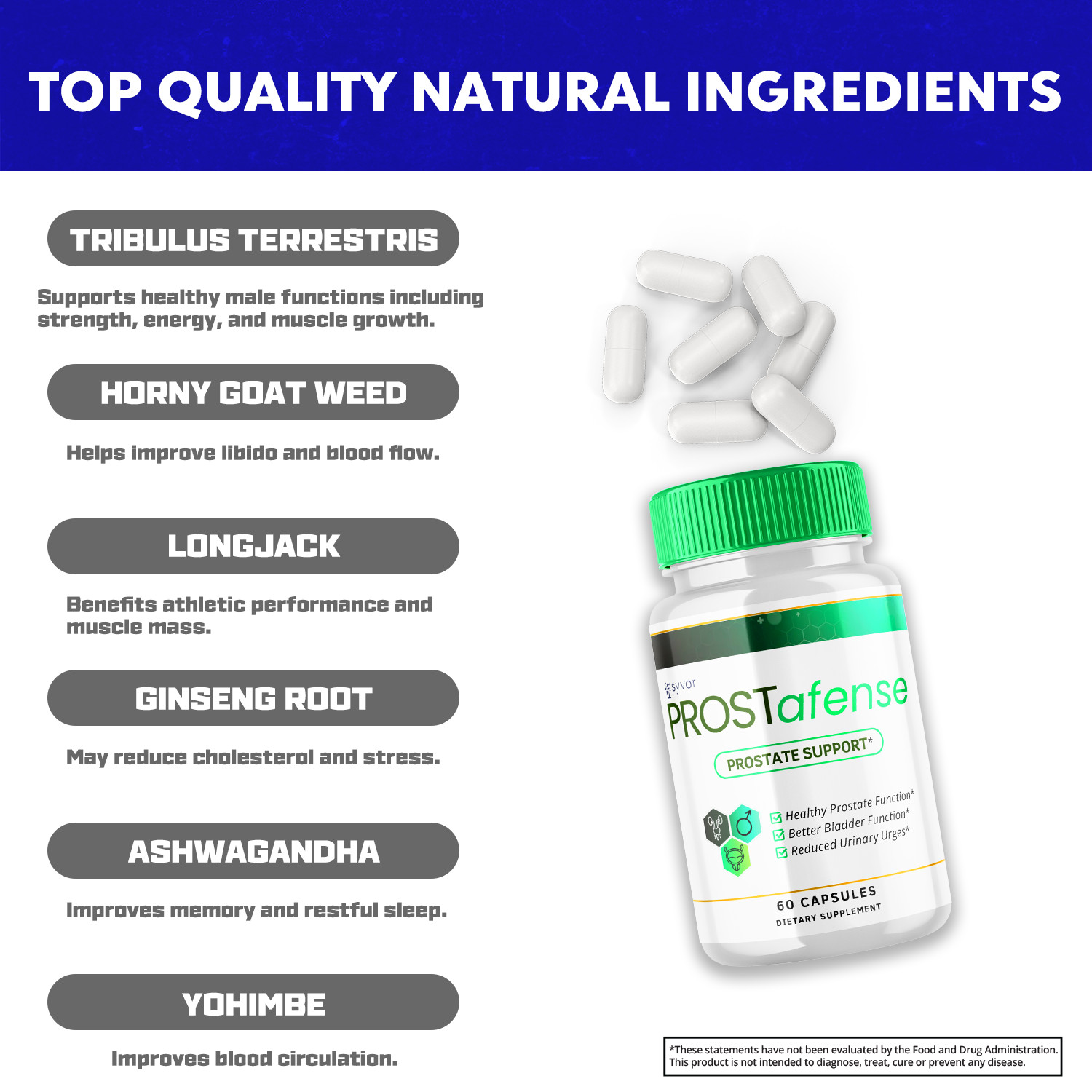 Prostafense Advanced Prostate Support Natural Bladder Health Formula 60 Capsule