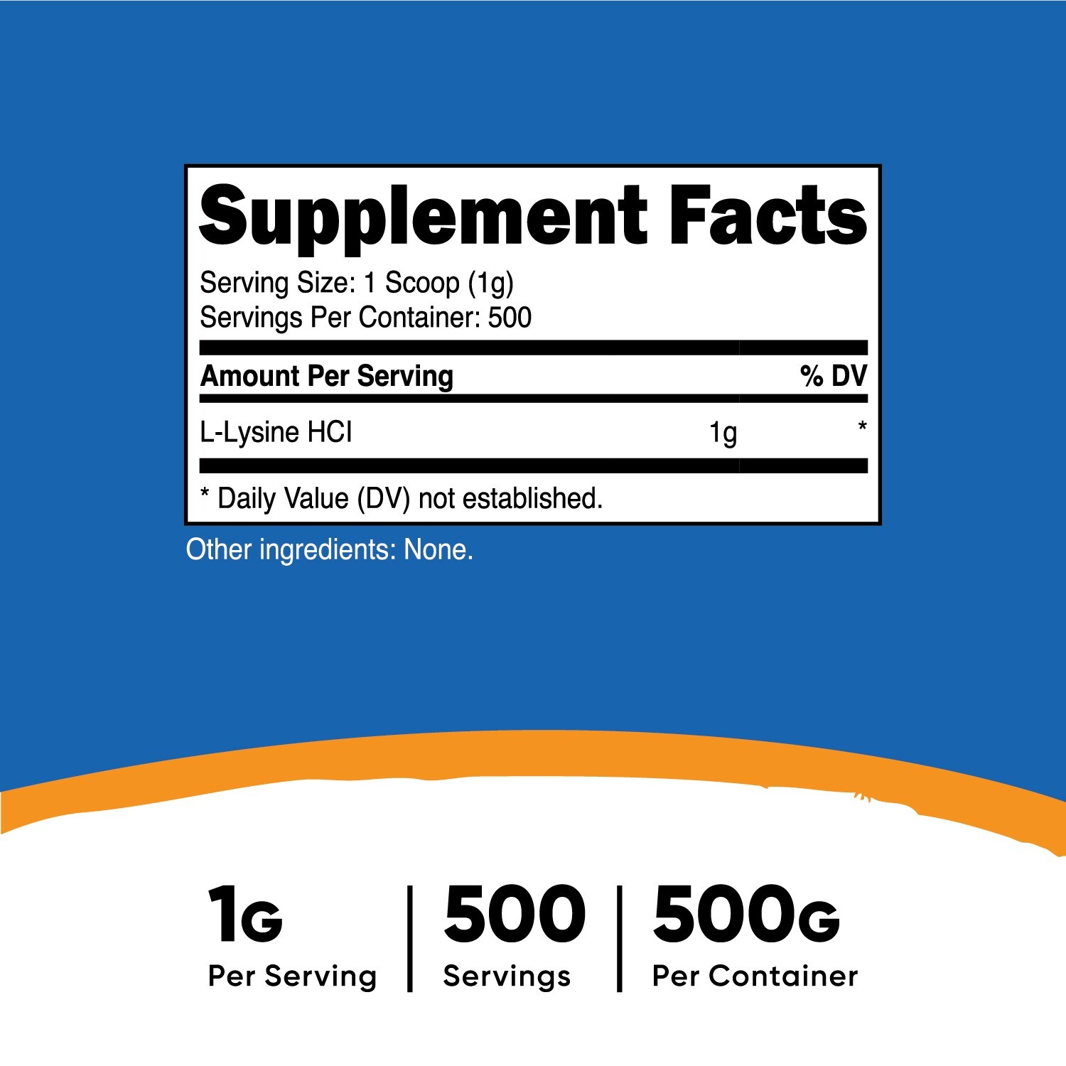 Nutricost L-Lysine Powder 500 Grams – Pure L-Lysine, Non-GMO, Gluten Free
