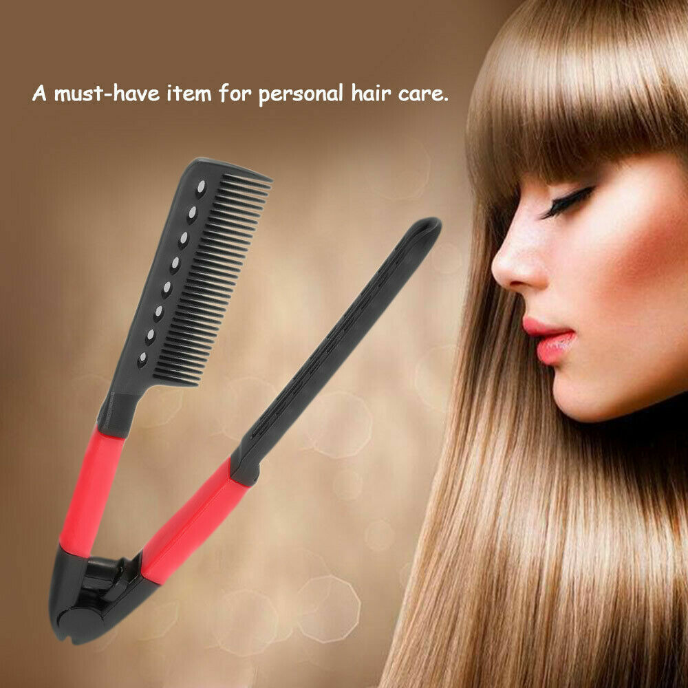 Hair Straightener Spring Grip Straightening Comb Flat Iron Help Hair Dryer Brush