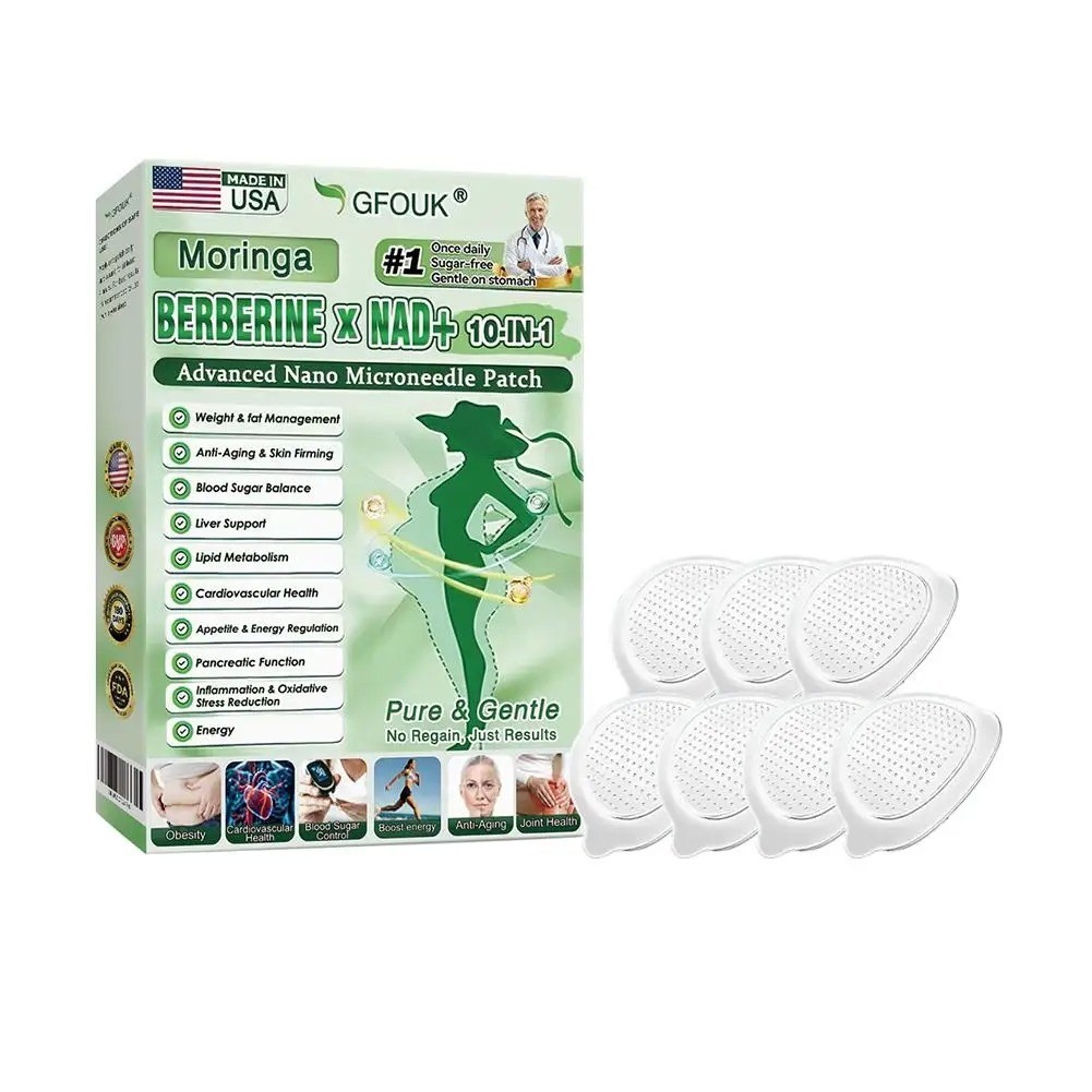 50% OFF Moringa Berberine x NAD+ 10-in-1 Advanced Nano Microneedle Patches New