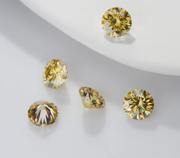 3 Ct Round Cut Natural Yellow Color Loose Lab Grown CVD Diamond VVS1 Certified
