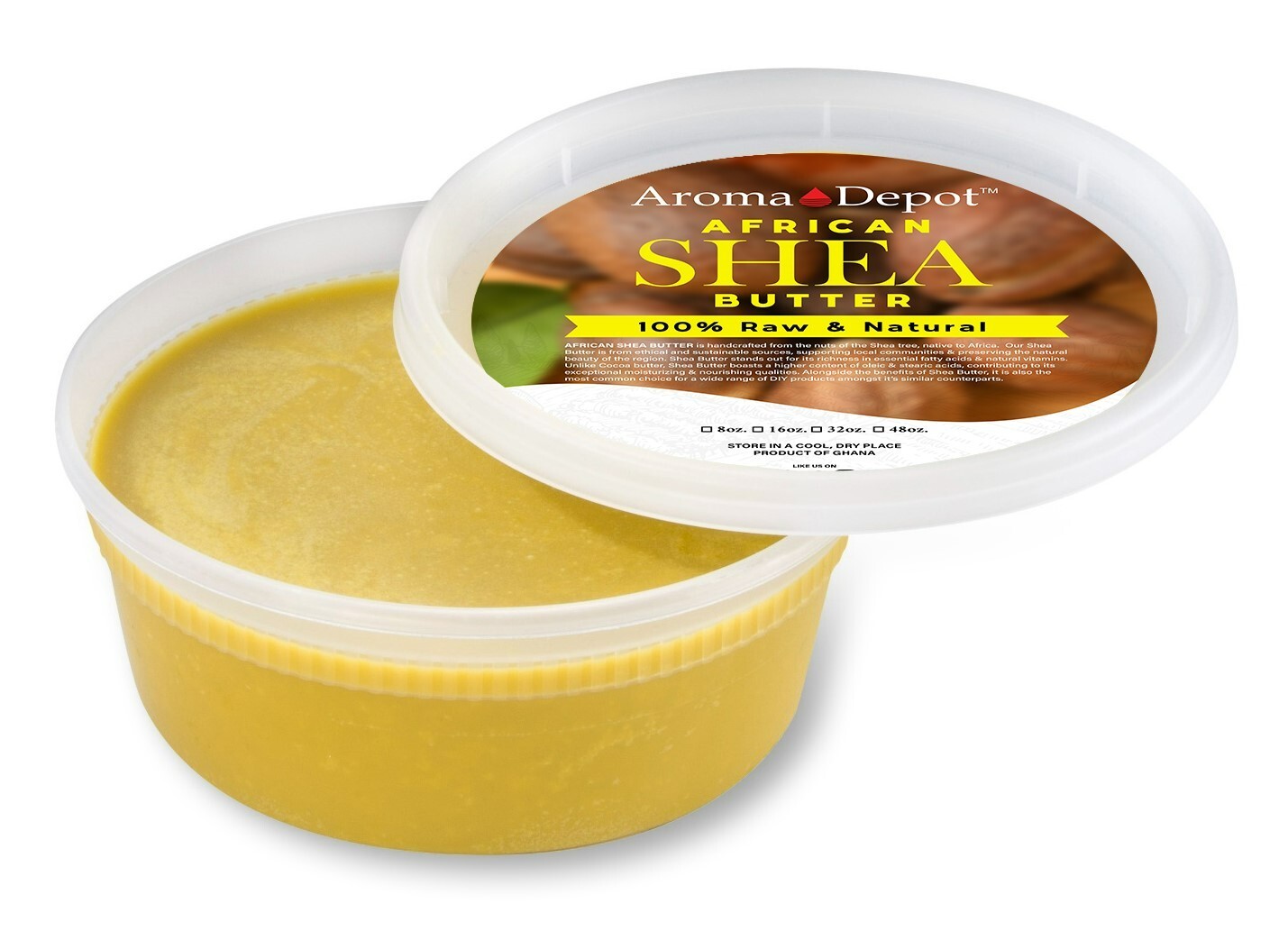 8oz Organic African Shea Butter Yellow Raw From GHANA Natural UNREFINED Pure