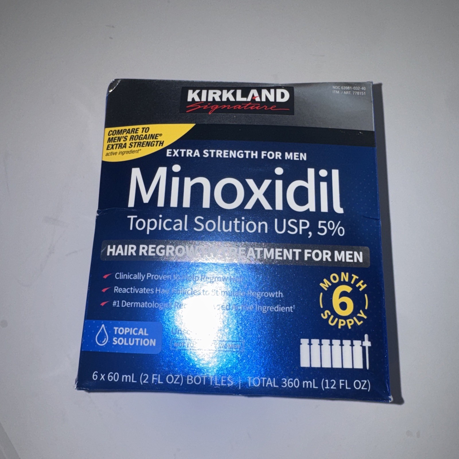 Kirkland Signature Minoxidil 5% Extra Strength Men Hair Regrowth Exp 4/26