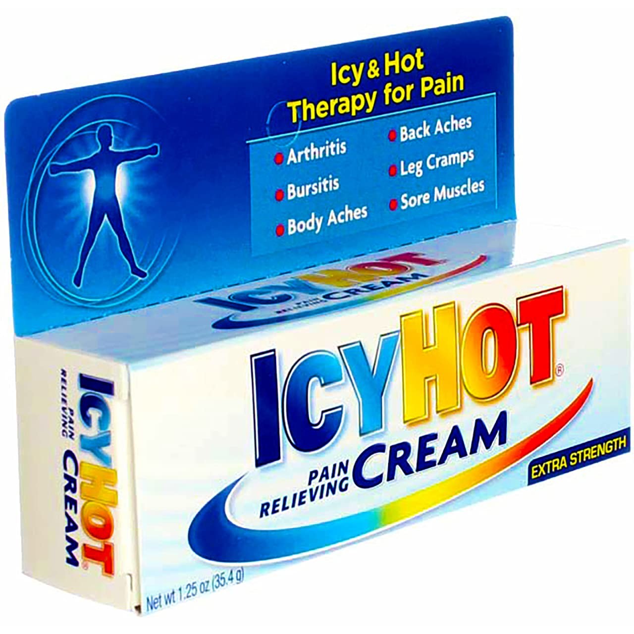 ICY Hot Pain Relieving Cream 1.25 Ounce Extra Strength (Pack of 2)