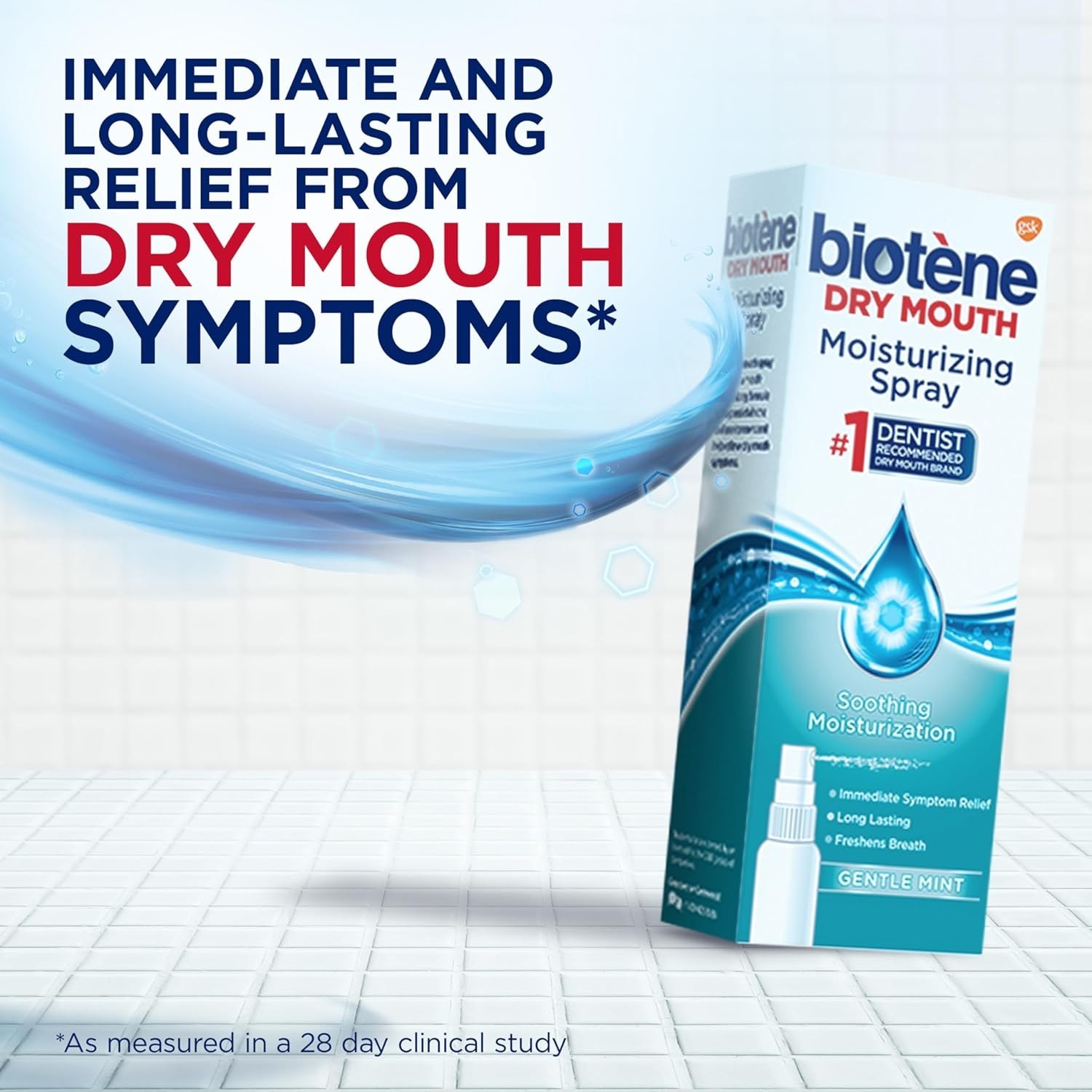 Biotene Dry Mouth Moisturizing Spray Gentle Mint 1.5 fl. oz Each (Pack of 3)