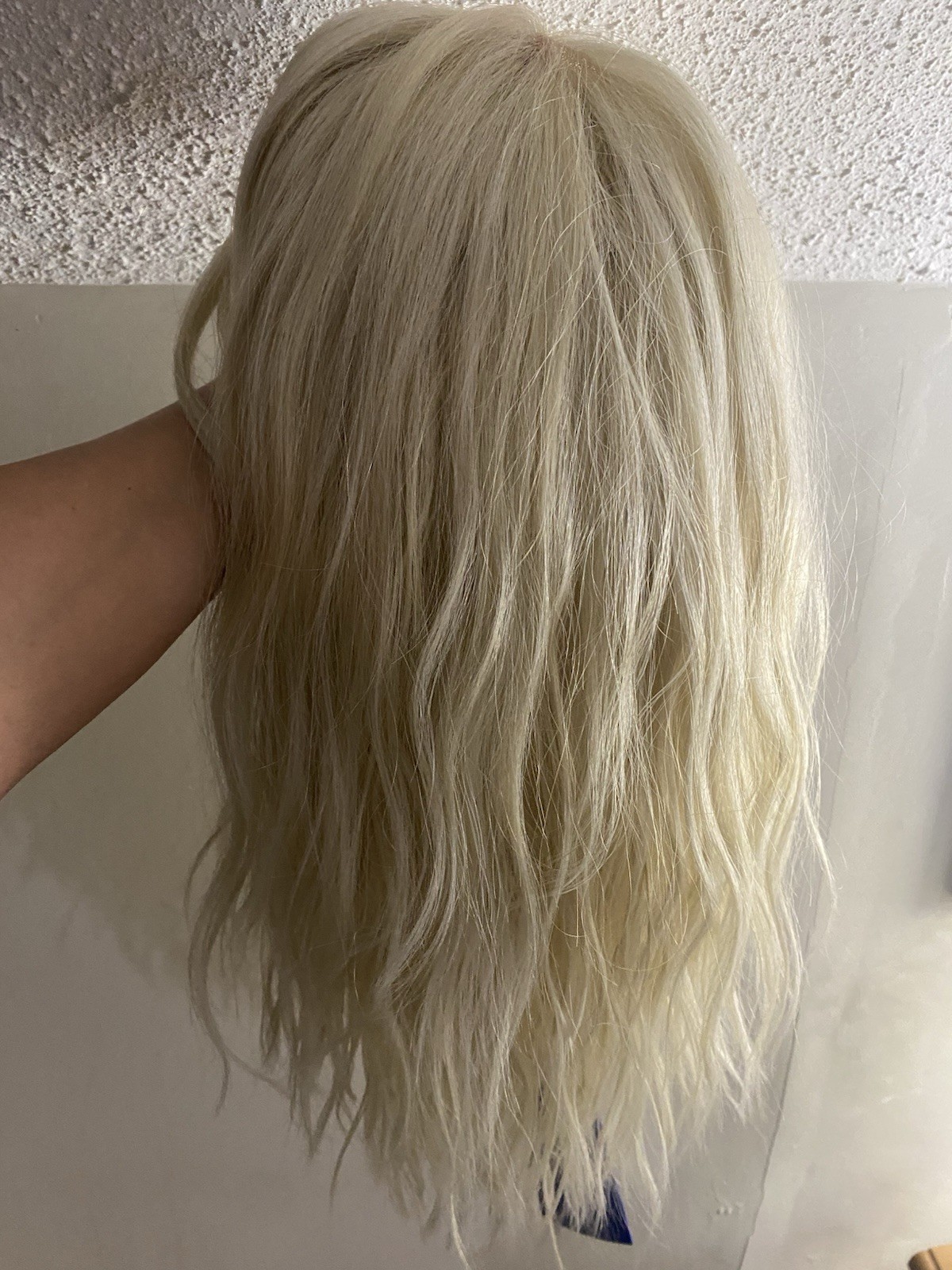 Rene of Paris Platinum Blond Wavy Fashion Wig for Women Adult
