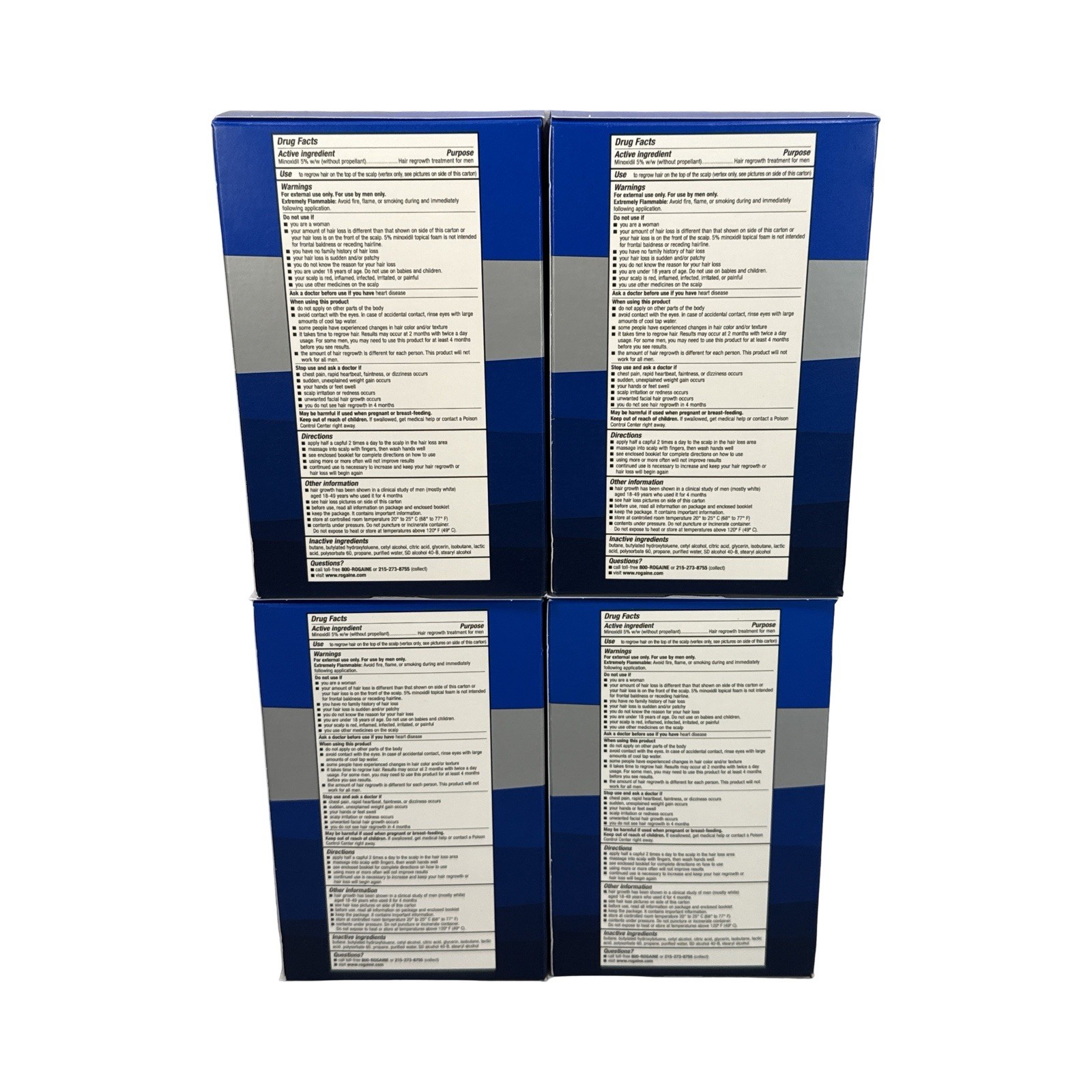 Rogaine Men’s 5% Minoxidil Foam Hair Treatment, 3×2.11, Exp 05/2026