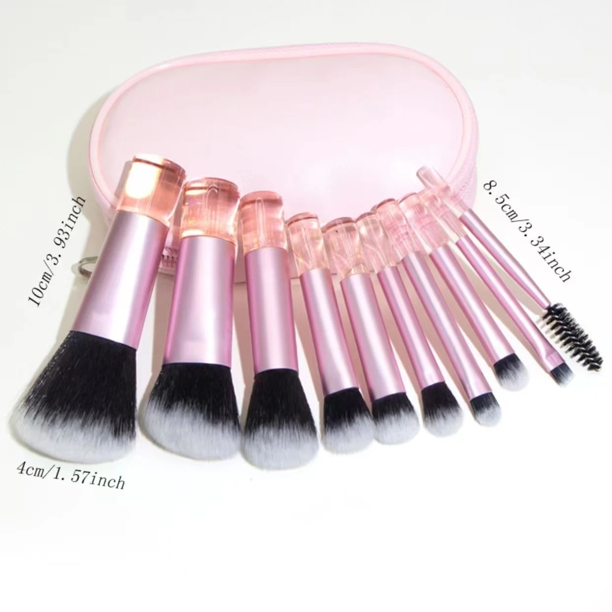 10pcs/set Travel Mini Makeup Brushes Compact Travel Size Face Beauty Tools