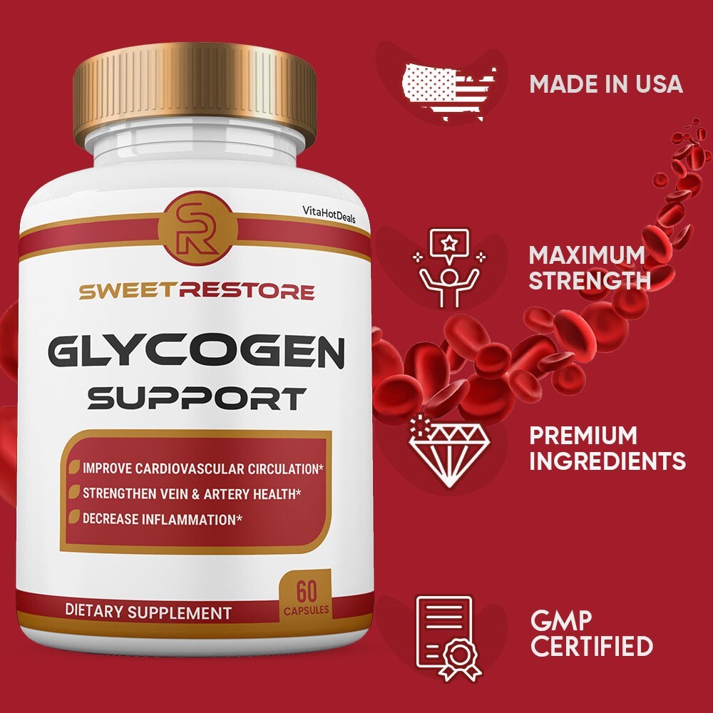 Sweet Restore Glycogen Support Capsules, Max Strength Glyco Pills (2 Pack)