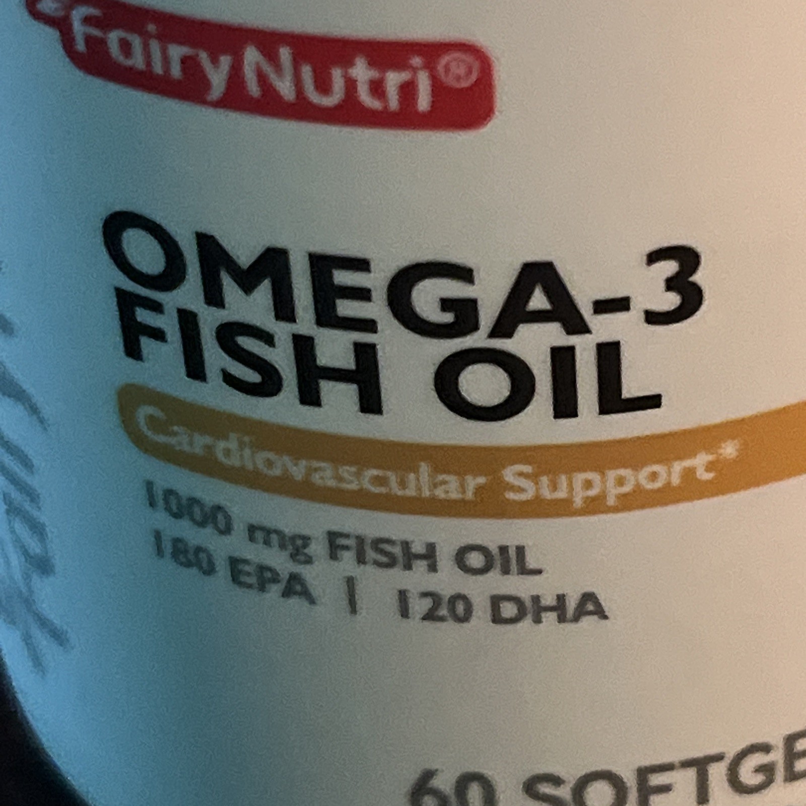 Fairy Nutri Omega3 60 Softgels Fish Oil Supplement Heart Health Support Vegan