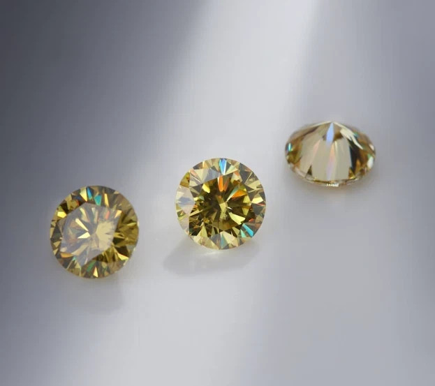 3 Ct Round Cut Natural Yellow Color Loose Lab Grown CVD Diamond VVS1 Certified