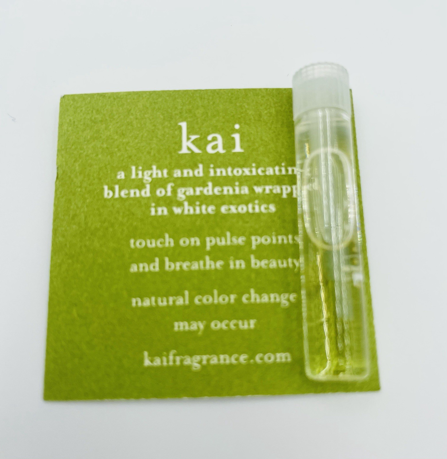 Kai Perfume by Gaye Straza Sample Size Vial w/ Card *SIZE NOT SPECIFIED