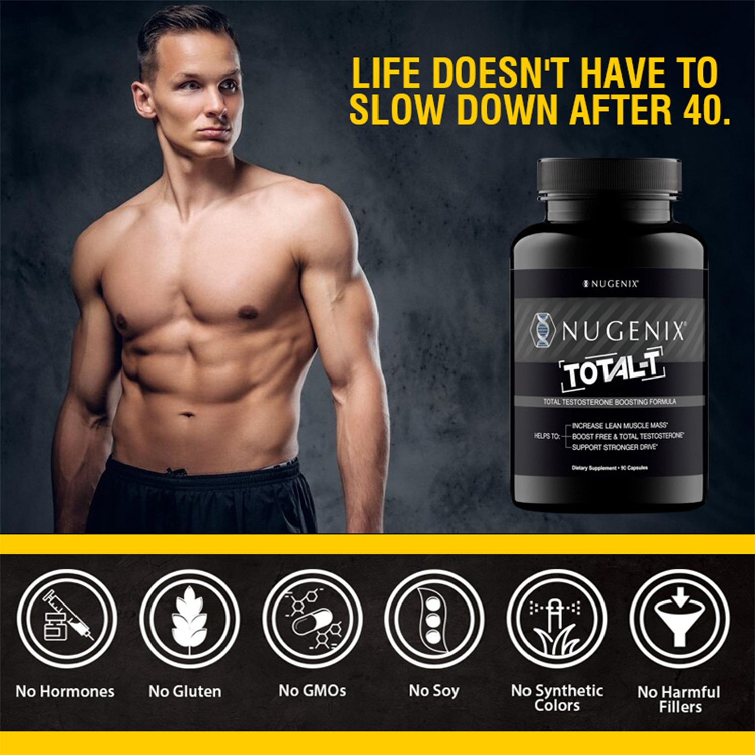 NUGENIX TOTAL-T – Testosteron Booster Supplement for Men, Energy & Endurance