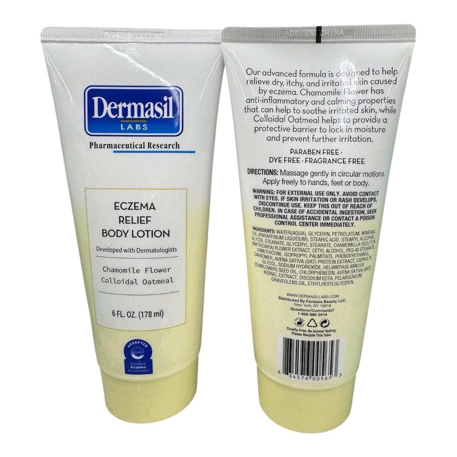 Dermasil Labs Eczema Relief Body Lotion Colloidal Oatmeal Fragrance Free 6 oz