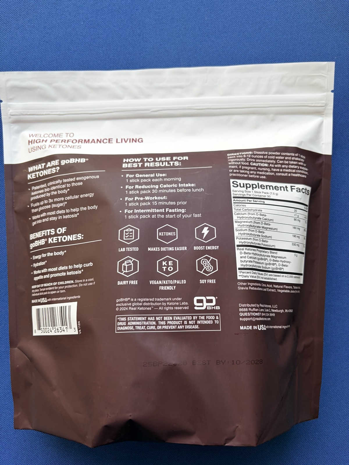 Real Ketones, Shift,Black Cherry, 30 days supply Drink Mix Packets