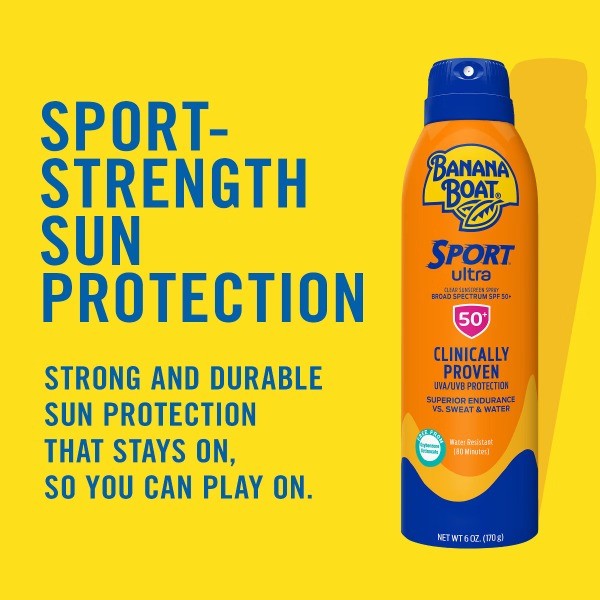 Banana Boat Ultra Sport Clear Spray Broad Spectrum Sunscreen – SPF 50 – 6oz/2pk