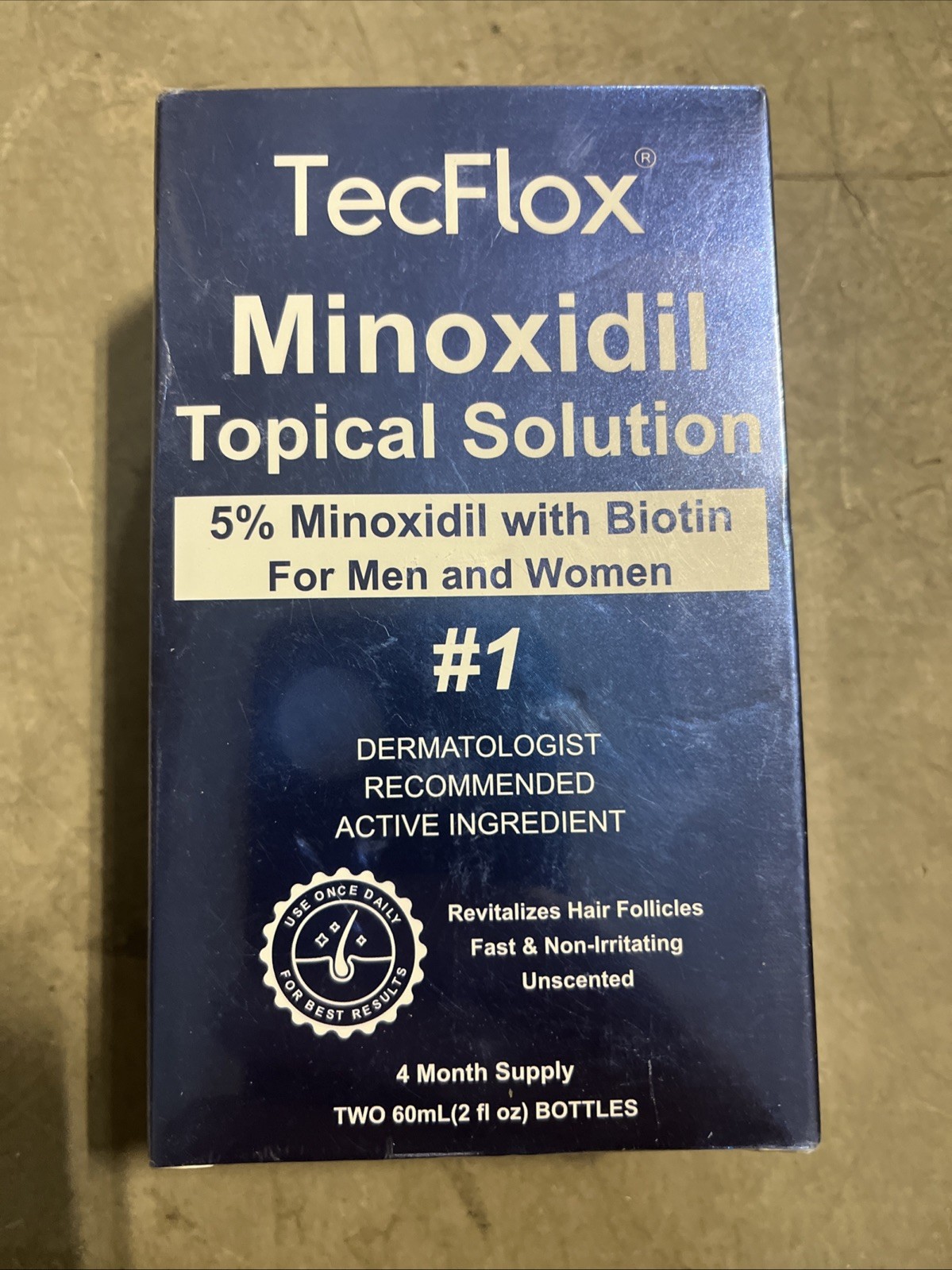 2 Pack Minoxidil 5% Extra Strength Biotin Men Woman Hair Regrowth Treatment 2 Mo