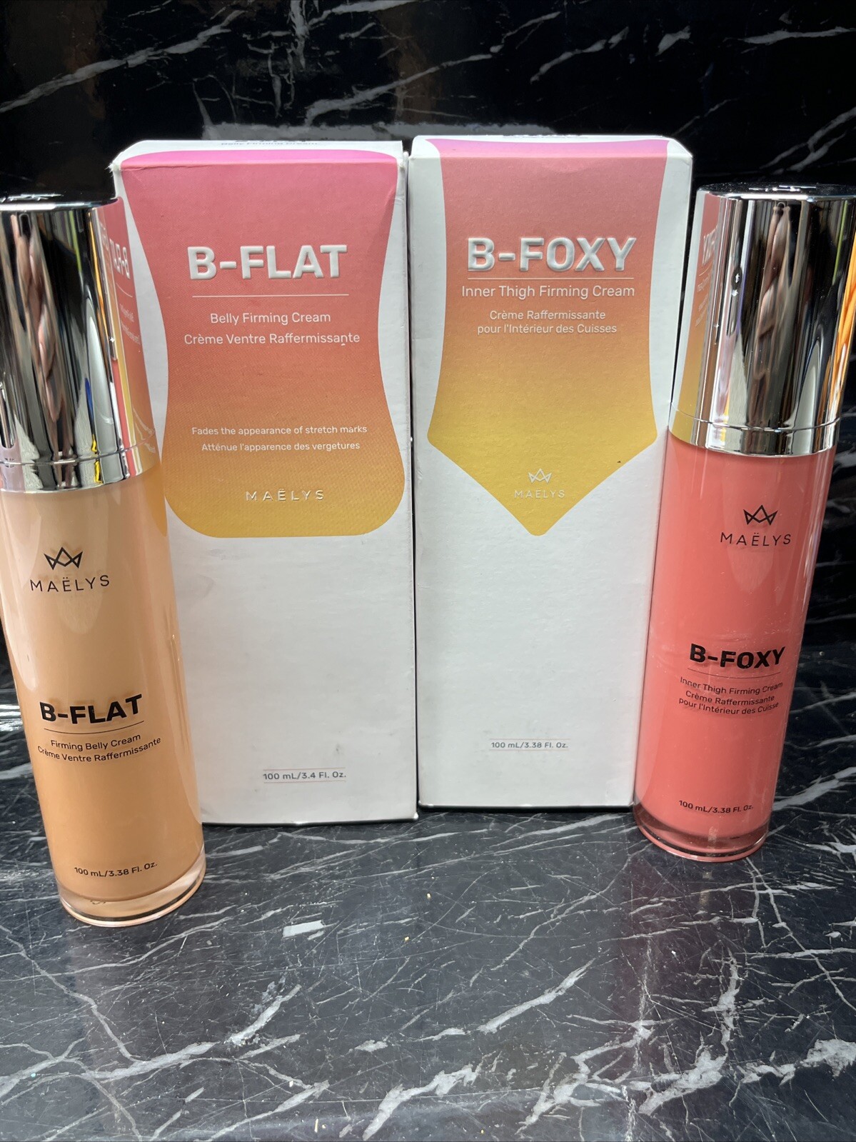 Maelys B-Flat Firming Belly Cream + B-FOXY INNER THIGH CREAM 3.38oz New 🔥SALE🔥