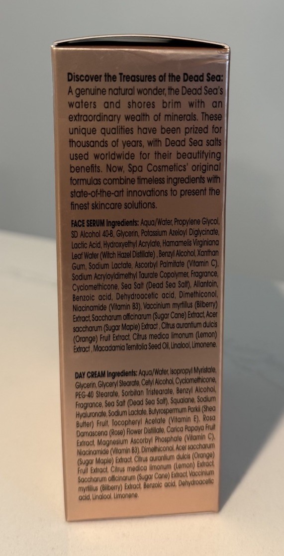 Vitamin C set Day Cream + Day Face Serum W/Dead Sea Minerals NEW Israel