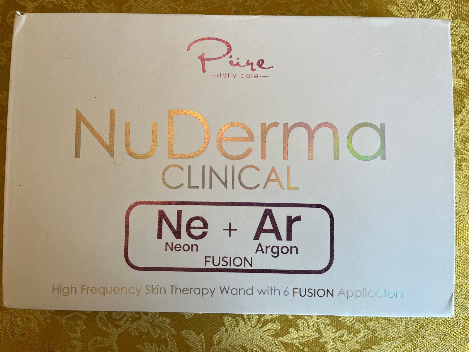 Pure Daily Care NuDerma Clinical Ne+Ar Skin Therapy Wand with 10 Applicators