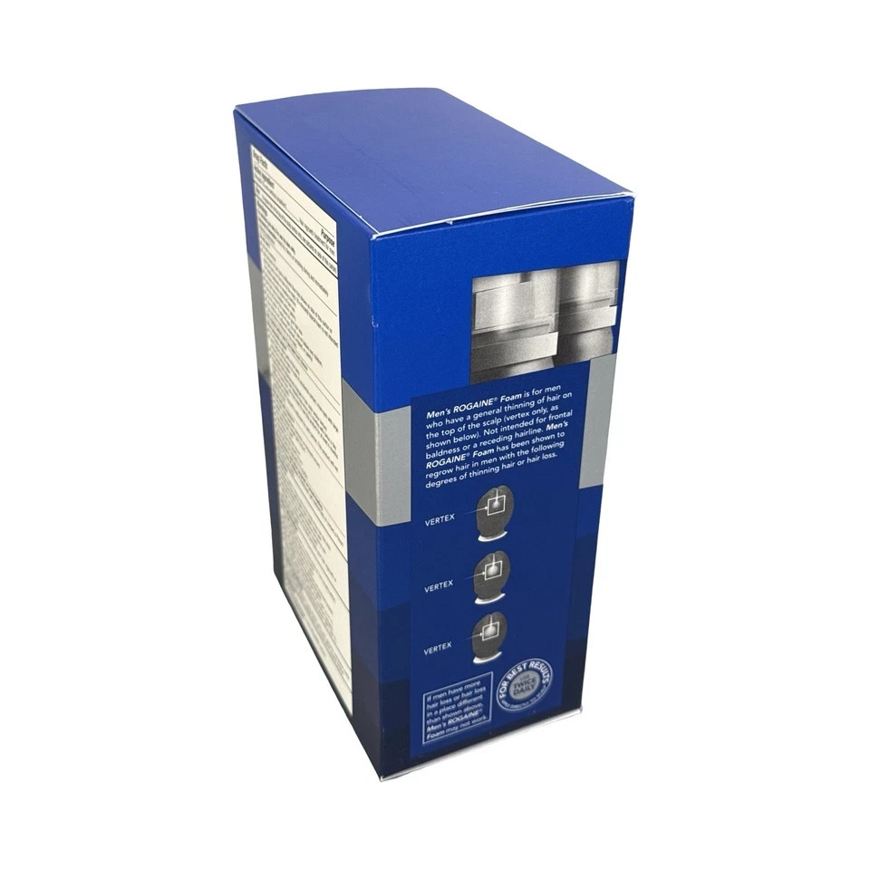Rogaine Men’s 5% Minoxidil Foam Hair Regrowth Treatment, 3×2.11 oz, Exp 06/2027