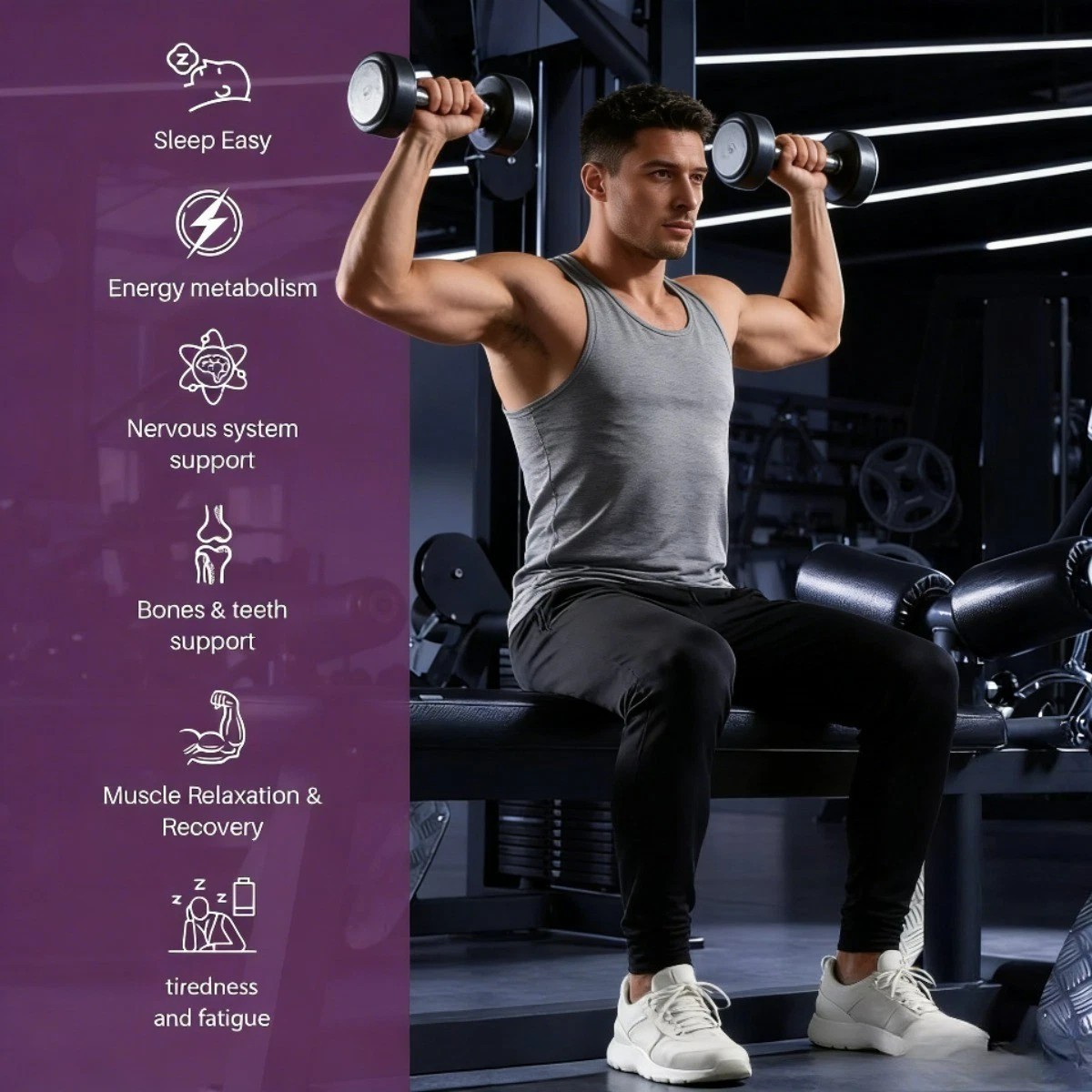 Totaria Magnesium 700mg.12-in-1 Complex for Muscle & Relaxation