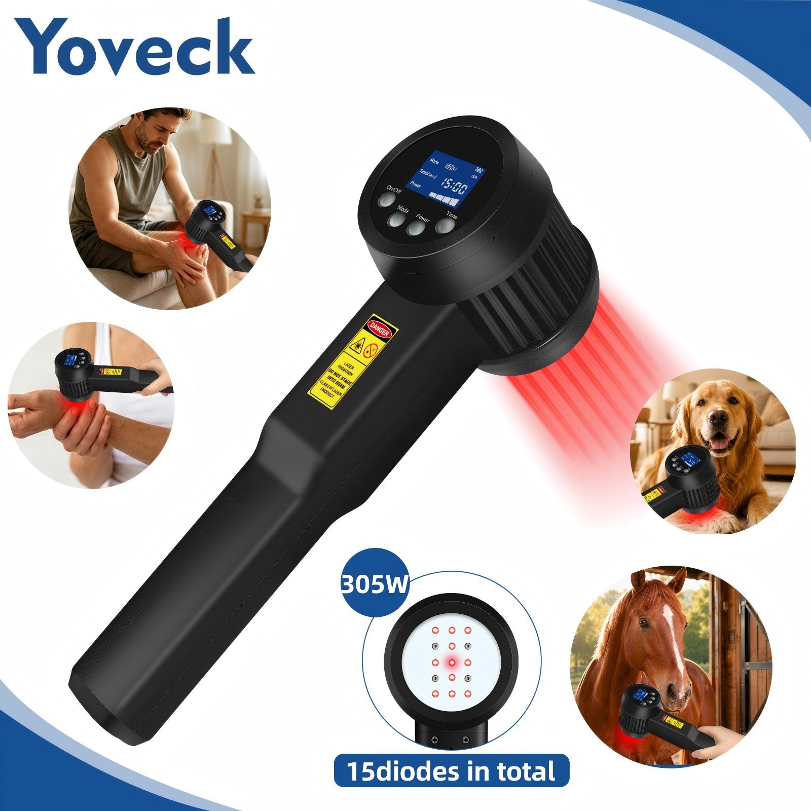 305W Super Pulsed Laser Therapy Device for Pain Relief 660nm 808nm 905nm Home