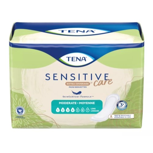 Tena Intimates Moderate Long Incontinence Pads For Women, 60 Count – Pack of 3