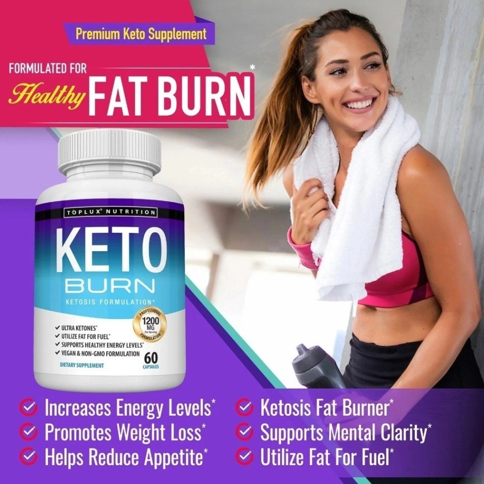 Toplux Nutrition Keto Burn 1200mg Ketosis Formula 60 Capsules – 1/2/3 Bottles