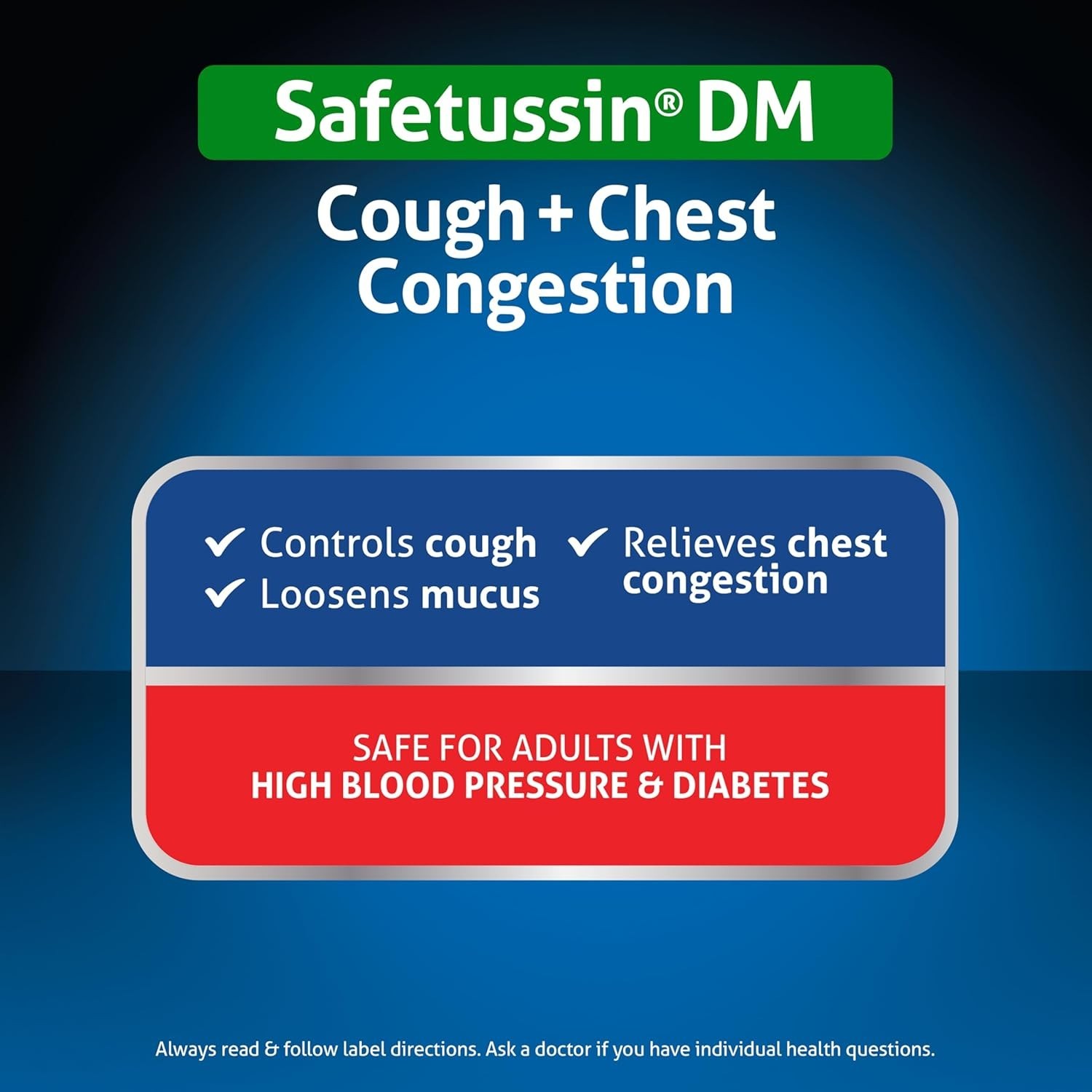 Cough Syrup Expectorant Mucus Relief Chest Congestion 8 Oz Safe for Adults with