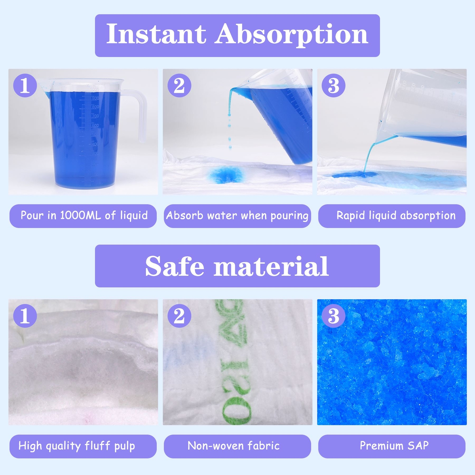Aimisin Super Absorbency Adult Diaper, Incontinence Diapers with Tabs Men Women