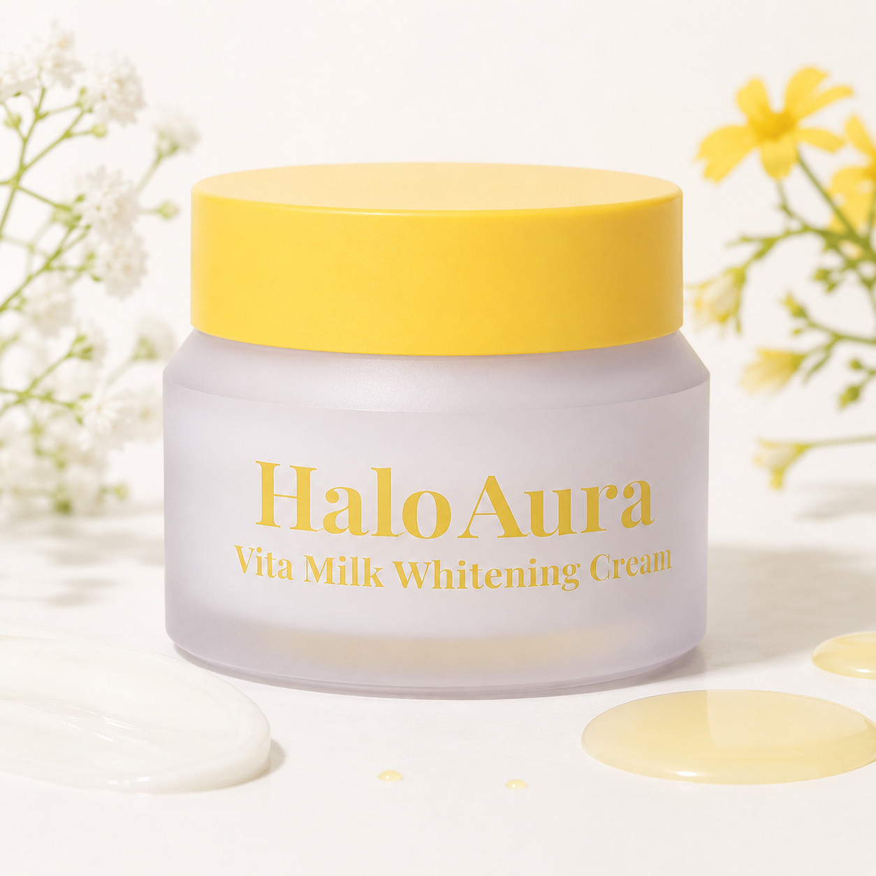 O21 Halo Aura Vita Milk Cream 50g – Whitening Hydrating Moisturizer