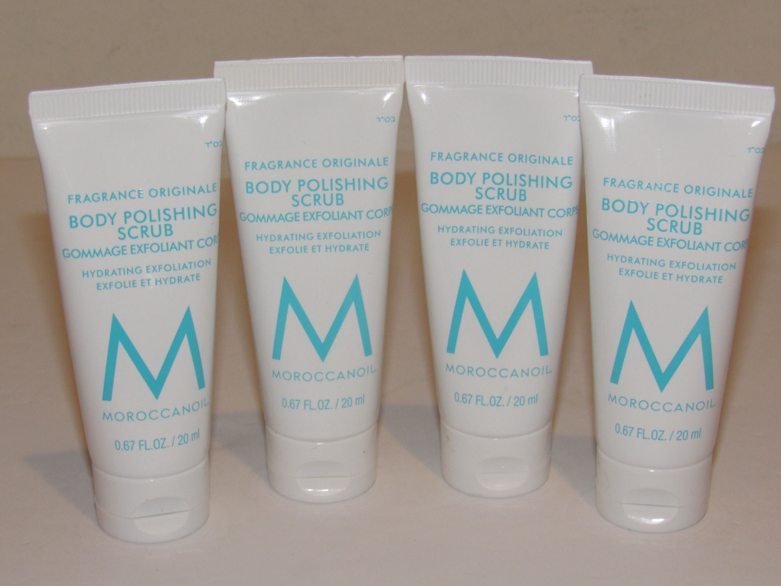 4 Moroccanoil Body Polishing Scrub 0.67 Oz 20 mL Each MINI Moroccan Oil SEALED