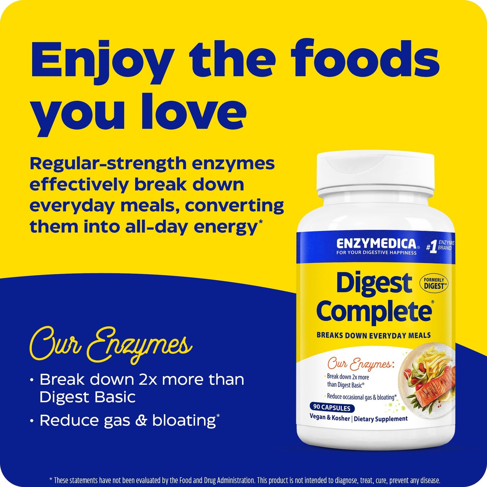 Enzymedica Digest, Full-Range, Everyday Digestive Enzymes, Offers Fast-Acting…