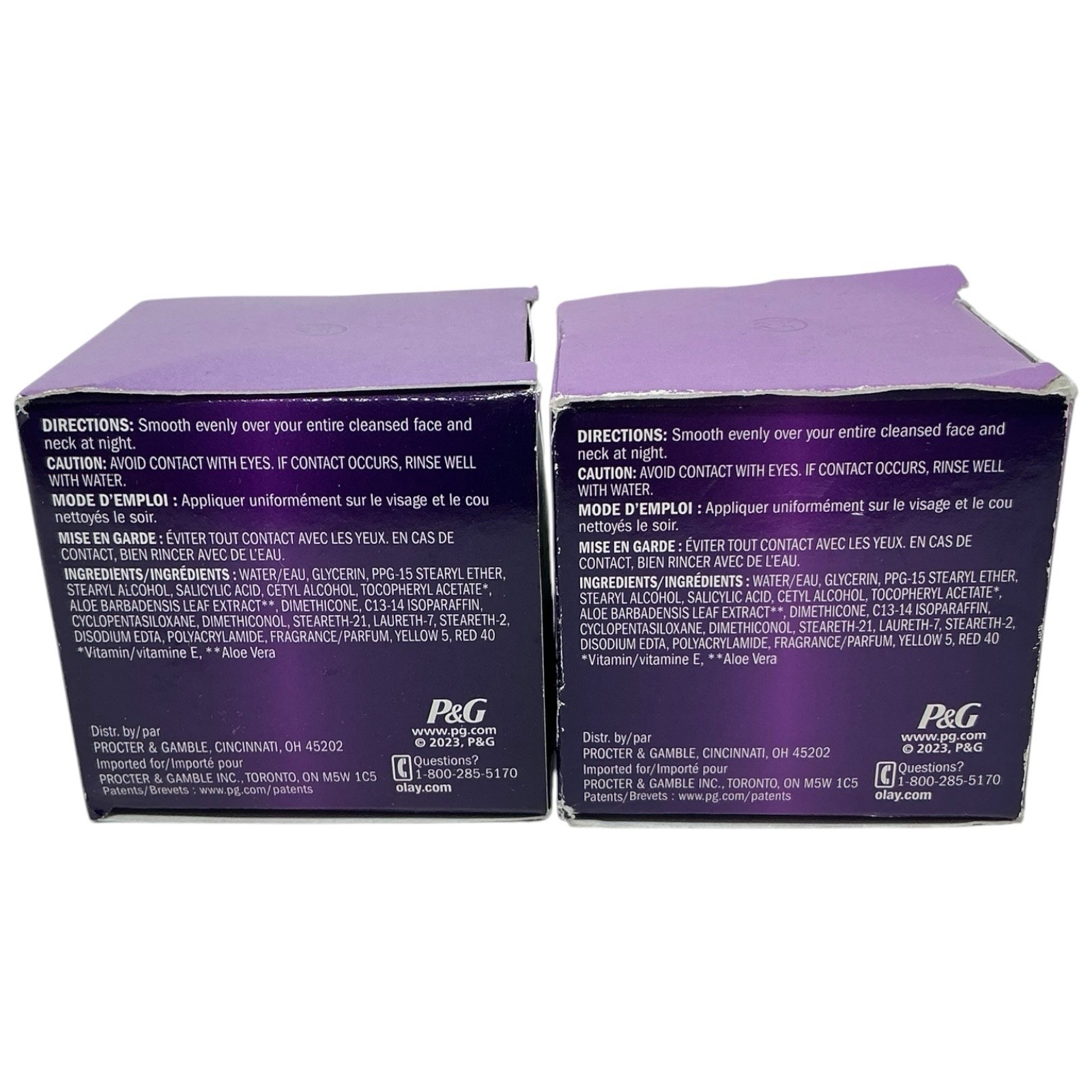 LOT OF 2 Olay Age Defying Anti-Wrinkle Night Cream, Fights Fine Lines , 2.0 oz