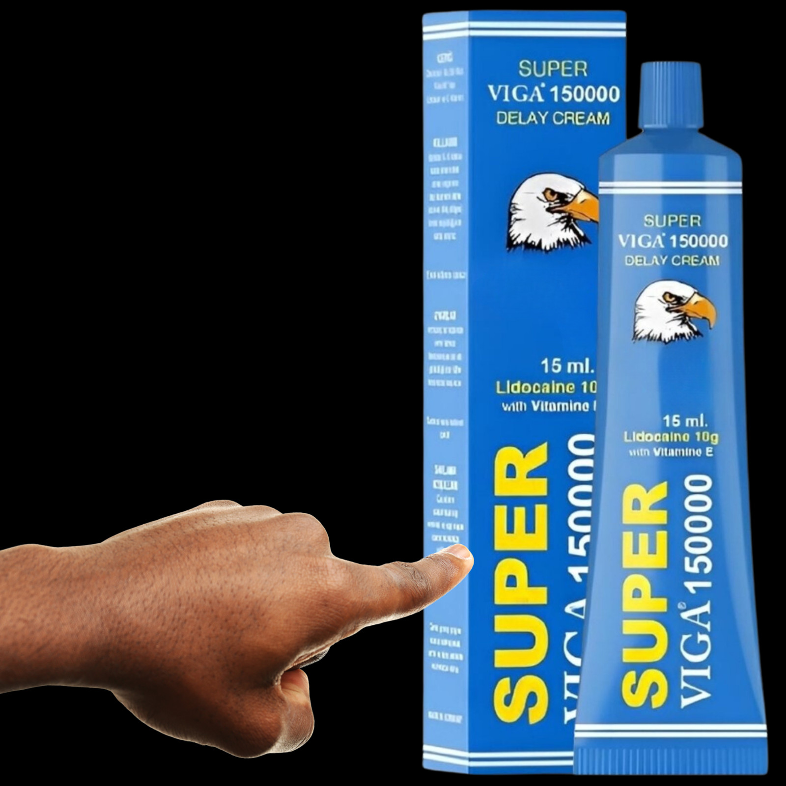 Viga 150000 for Men Long-Lasting Delay Cream 100% Natural Pack of 2