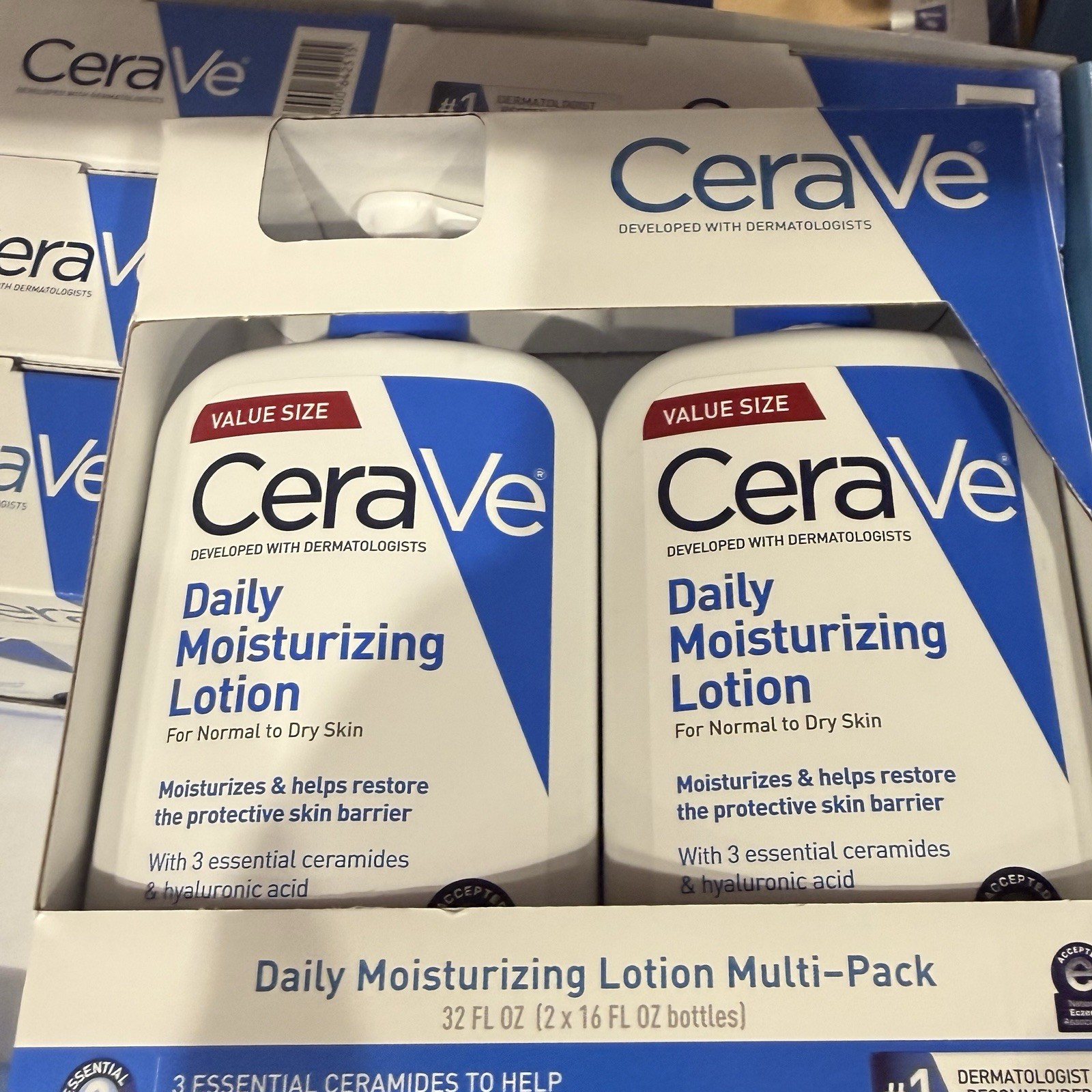 CeraVe Daily Moisturizing Lotion Fragrance-Free 2×16 fl oz w/HA Ceramides