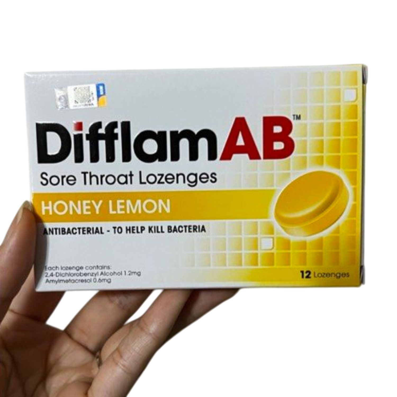 2 X Difflam AB 12’s Lozenges Honey & Lemon Flavour Soothes Relieve Sore Throat