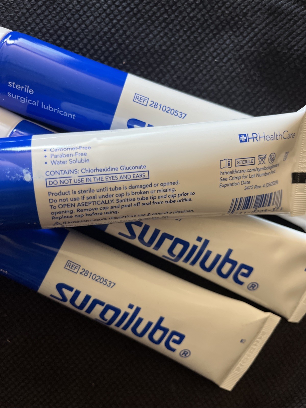 4x – Surgilube Surgical Lubricant Sterile Jelly – 4.25 oz each – Exp : 11/2028