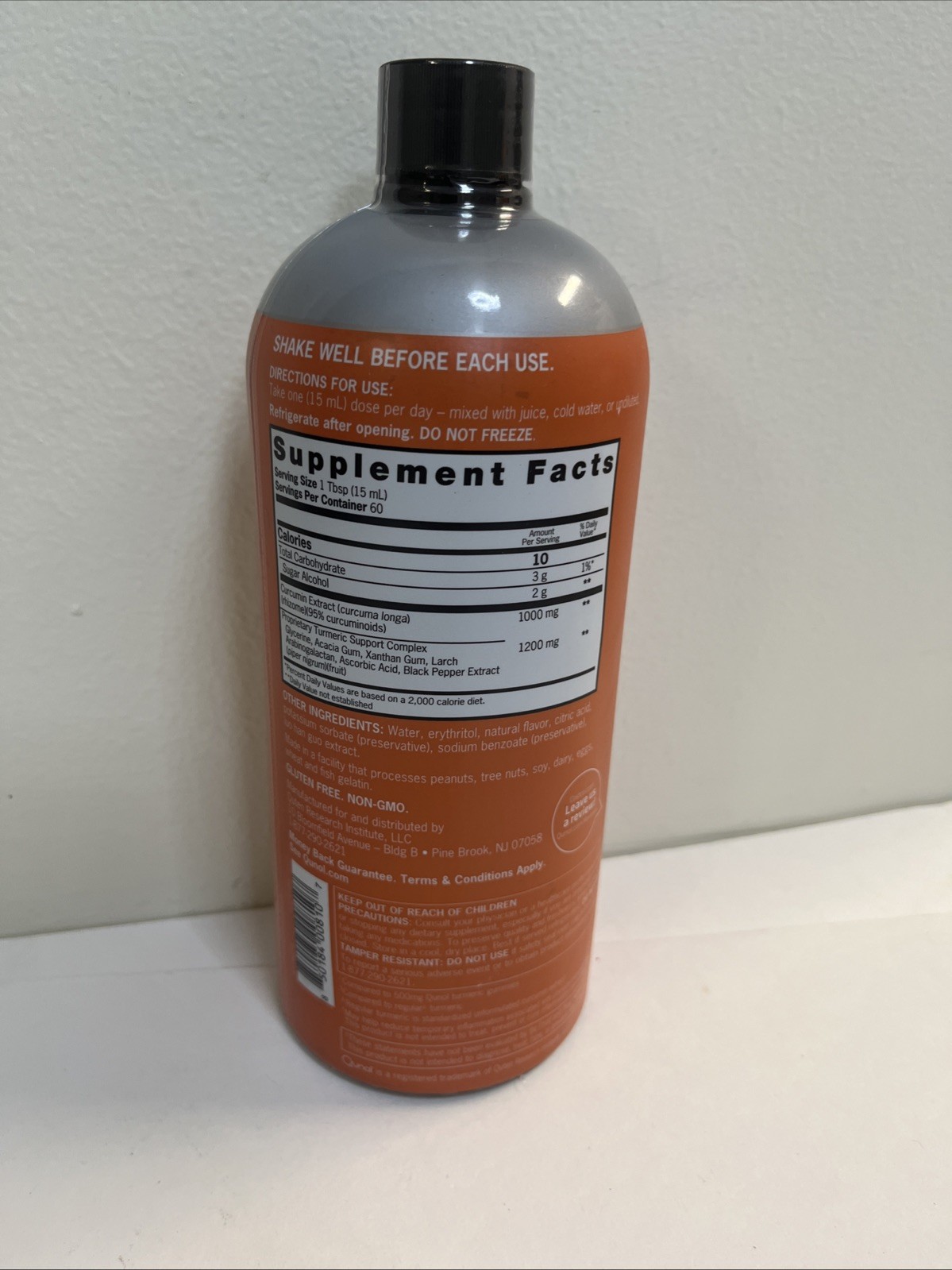 Qunol Liquid Turmeric Extra Strength 1000 mg Orange Flavor 30.4oz – Exp 09/27