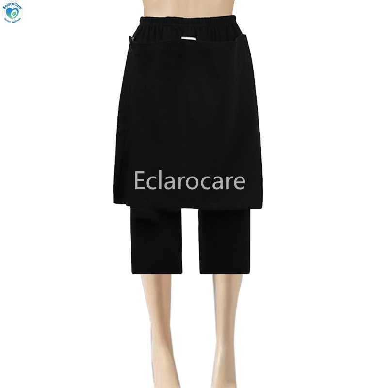 Cotton Three-quarter-length pants Adult Open-Crotch Pants Bedridden Incontinence