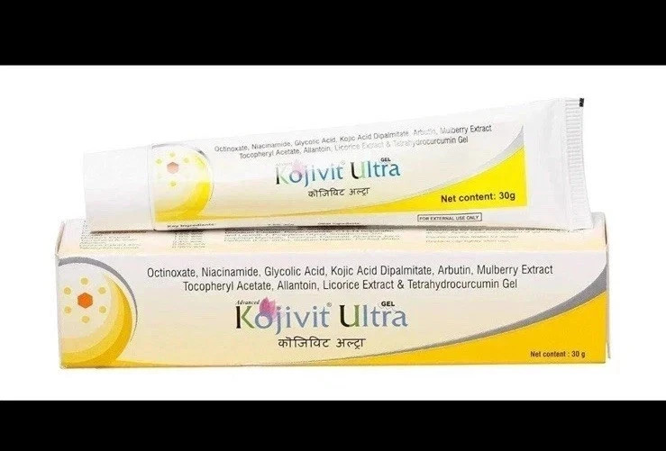 Kojivit Ultra Gel Decrease Hyperpigmentation, Sunburns and Skin darkening 30 gm