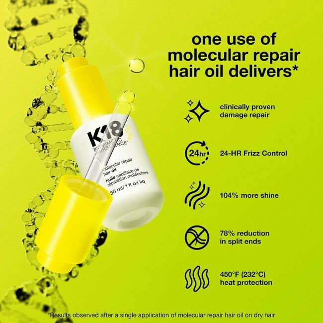 K18 Biomimetic Hairscience Molecular Repair Hair Oil 0.34 oz